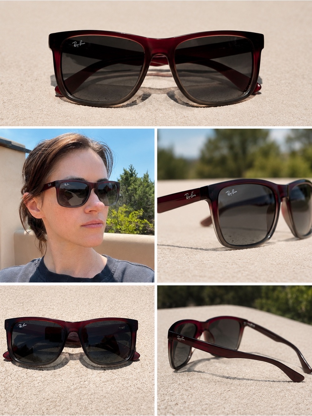 Ray-Ban Burgundy Red Fade Sunglasses